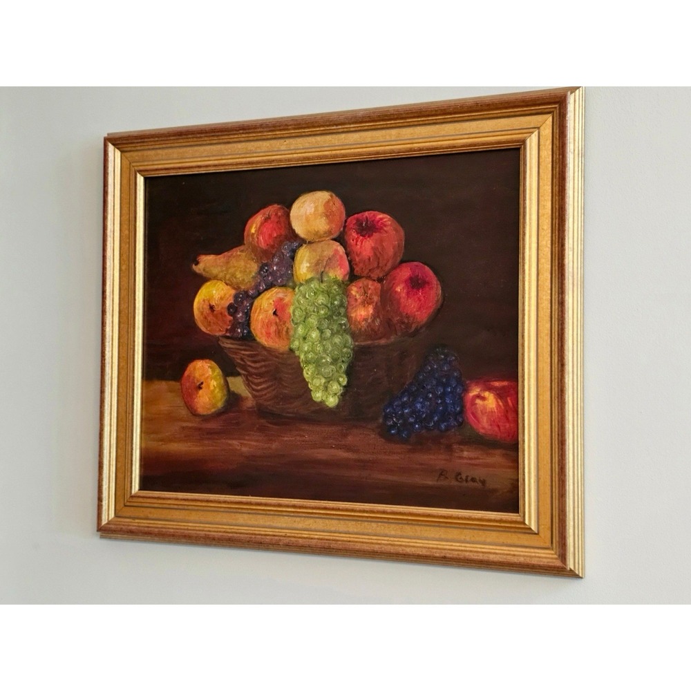 Framed Still Life Painting Artist Signed 29.5" X 26"